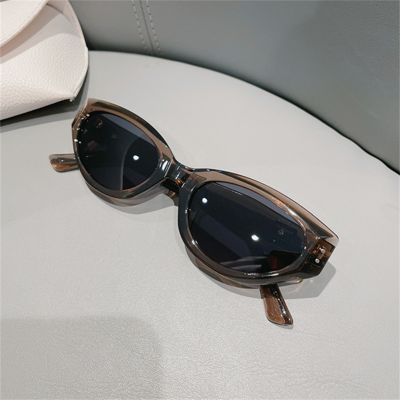 猫眼墨镜女偏光新款高级感潮窄框太阳镜男防晒防紫外线rococ眼镜