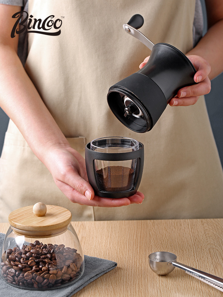 bincoo咖啡豆研磨机手磨咖啡机家用小型现磨手动研磨器手摇磨豆机