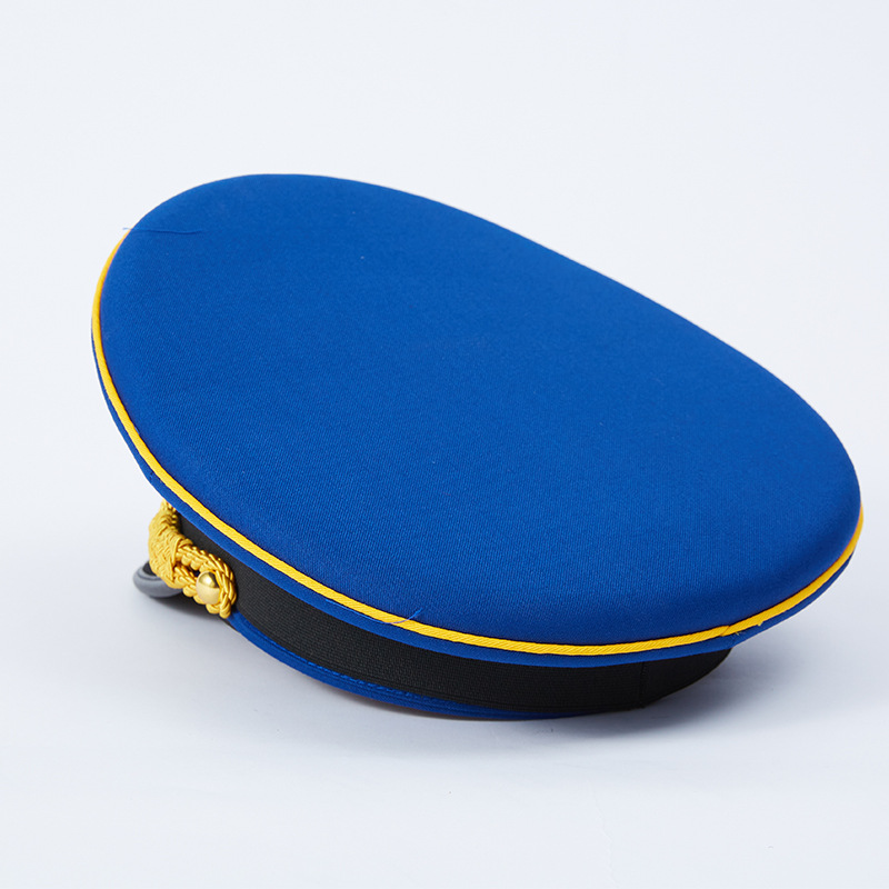 彩兰色军帽国旗仪仗队升旗手大盖帽扮演大沿帽制服大檐帽