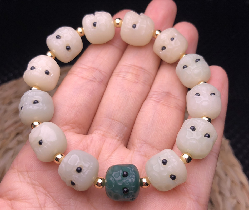 菩提根呆呆团手串 菩提根阿呆 男女菩提子手链佛珠配饰