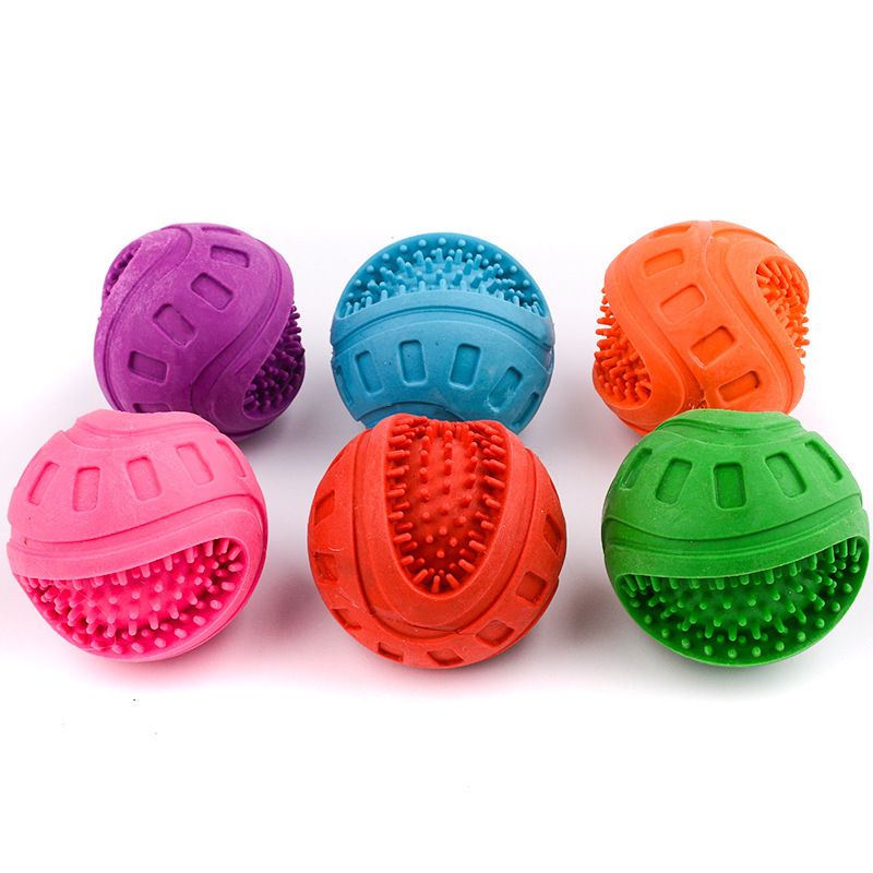 Pet Toy Tpr Squall Ball Cathro Molar Teeth Cleaning Chewing Dog Soft Glue Slow Food Ball Toy