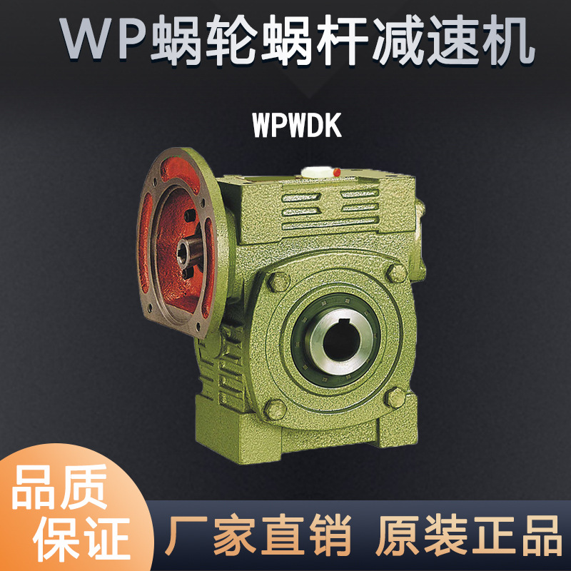 wpwdk70 80 100蜗轮蜗杆减速机铁壳立式带法兰减速齿轮箱变速器
