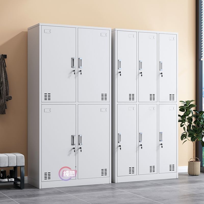 工厂员工铁皮更衣柜宿舍鞋柜存包柜碗柜多门换衣柜带锁收纳储物柜