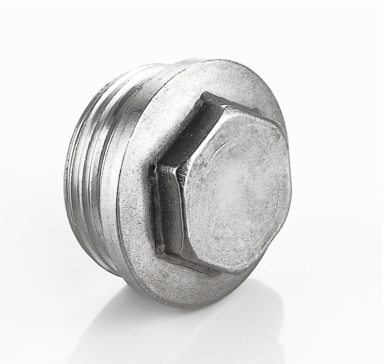 不锈钢管堵封头4/6分1寸内牙堵帽外丝闷头堵塞盖水管试压配件接头