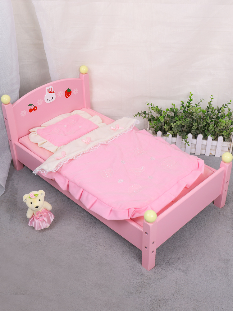 木制娃娃床小床过家家儿童玩具幼儿园区域角材料木制仿真家居礼物