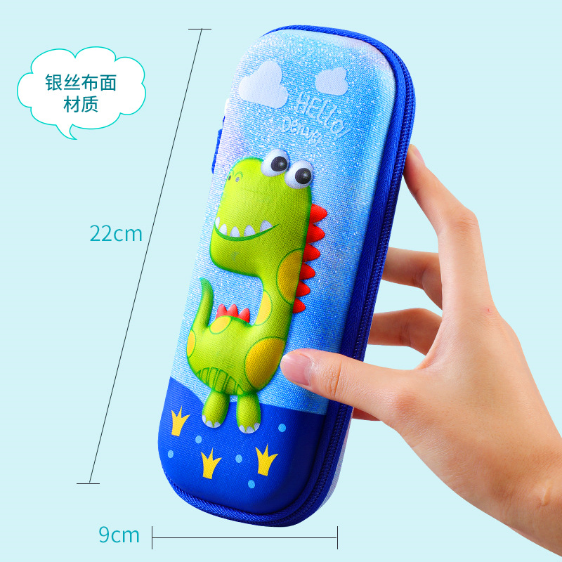 Wholesale Elementary School Student Learning Tools Dinosaur Stationery Pencil Case Boys and Girls Multifunctional Cartoon Cute Creative Pencil Case