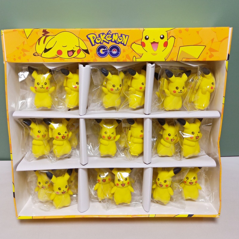 外贸可爱萌宠精灵笔帽橡皮擦学生口袋精灵除屑擦儿童橡皮擦奖品批