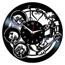 亚马逊跨镜爆款 王国之心黑胶时钟游戏黑胶唱片挂钟创意壁钟表