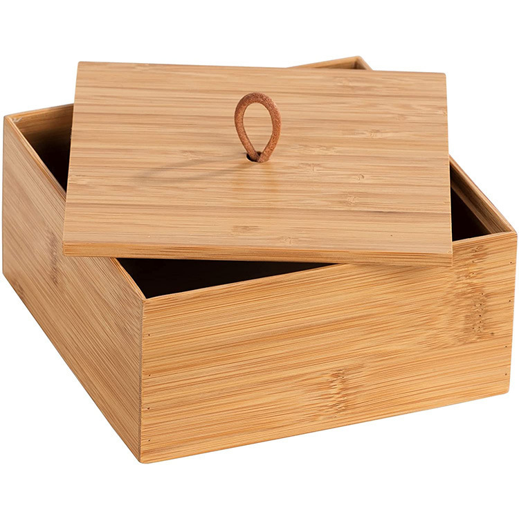 Bamboo Storage Box Bamboo Flip Desktop Sundries Storage Box Bamboo Jewelry Gift Box