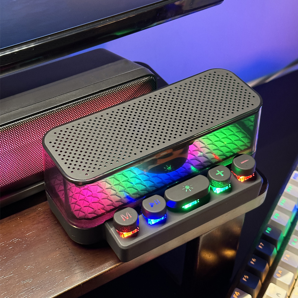 Colorful Keyboard Bluetooth Speaker Subwoofer Table Decoration Night Light Trendy Cool E-Commerce Cross-Border New Speaker Audio