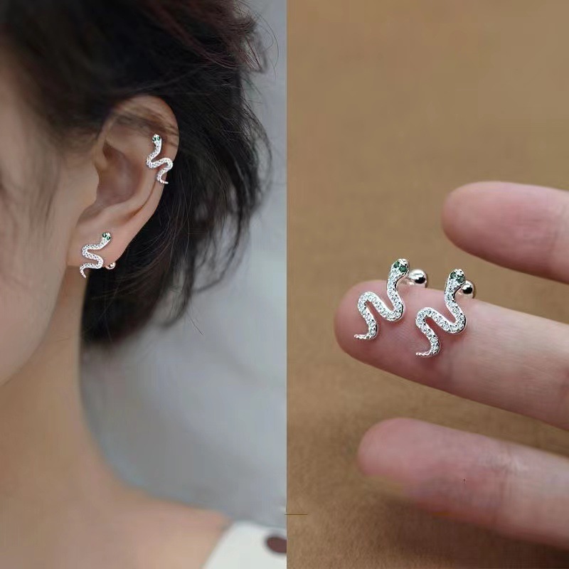 蛇型耳钉小众气质独特耳环设计感高级耳饰女百搭简约韩国耳环耳钉