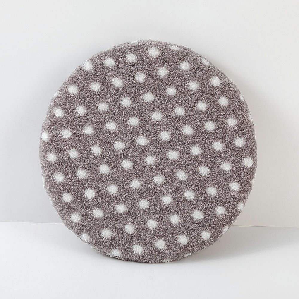 Teddy Plush Polka Dot Memory Foam round Cushion Thickened Office Long-Sitting Breathable Seat Cushion Student Comfortable Seat Cushion