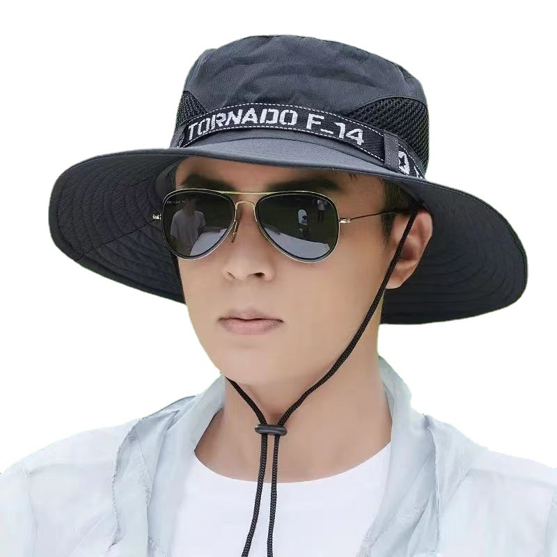 Hat Men's Sunhat Outdoor Summer Sun Protection Travel Leisure Korean Fisherman Hat Men's Mountaineering Fishing Sun Hat