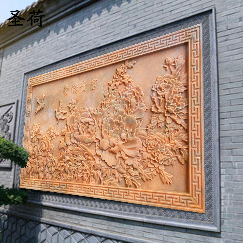 庭院青石大理石石刻石雕壁画地雕外墙画装饰浮雕天然石材墙面工厂