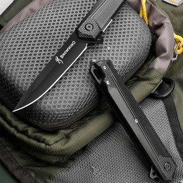 爆款 户外高硬度折刀野营携带快开折叠刀防身刀具口袋小刀水果刀