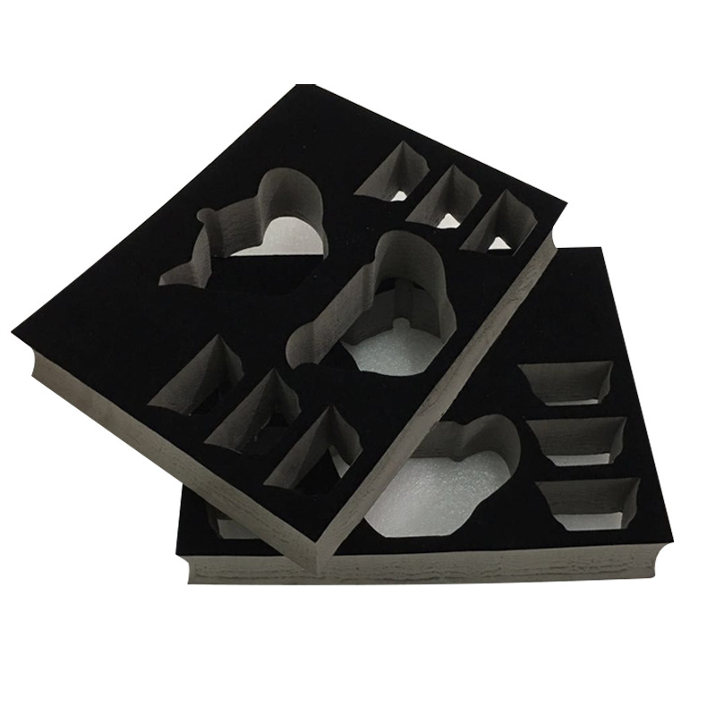 eva内衬植绒粘绒包装内托热压成型彩色防静电防震eva包装材料厂