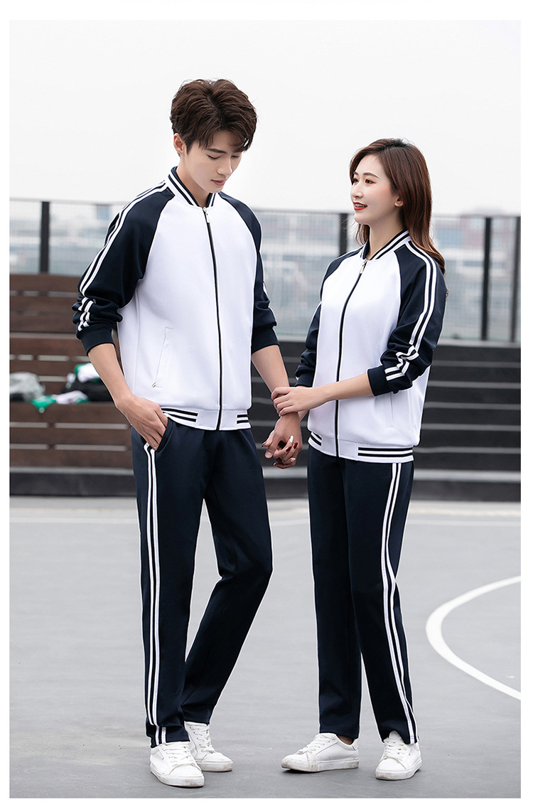 春秋男女中学生外套初中班服套装批发高中生团体运动服校服定制