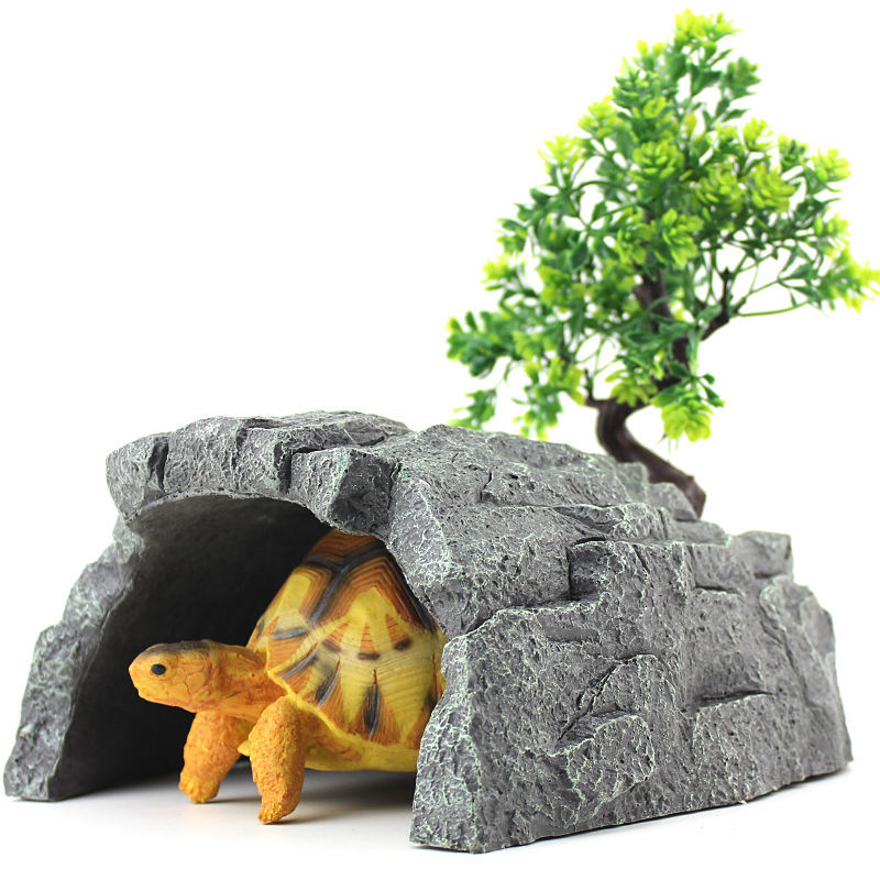 乌龟躲避屋爬宠爬虫箱龟箱陆龟洞穴小龟晒台爬坡窝造景亚马逊跨境