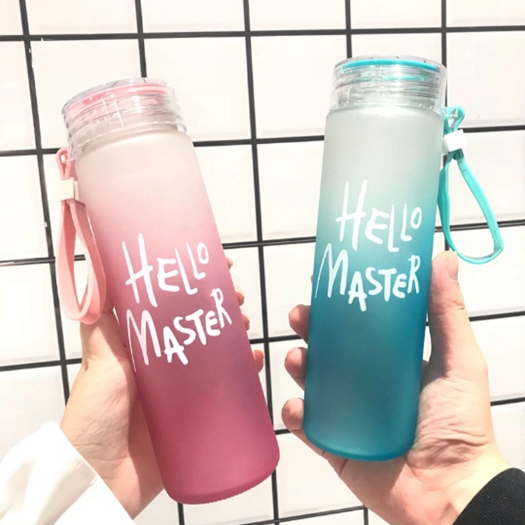 Creative Glass Gradient Color Colored Cup Matte Water Cup Advertising Cup Portable Event Gift Cup Wholesale