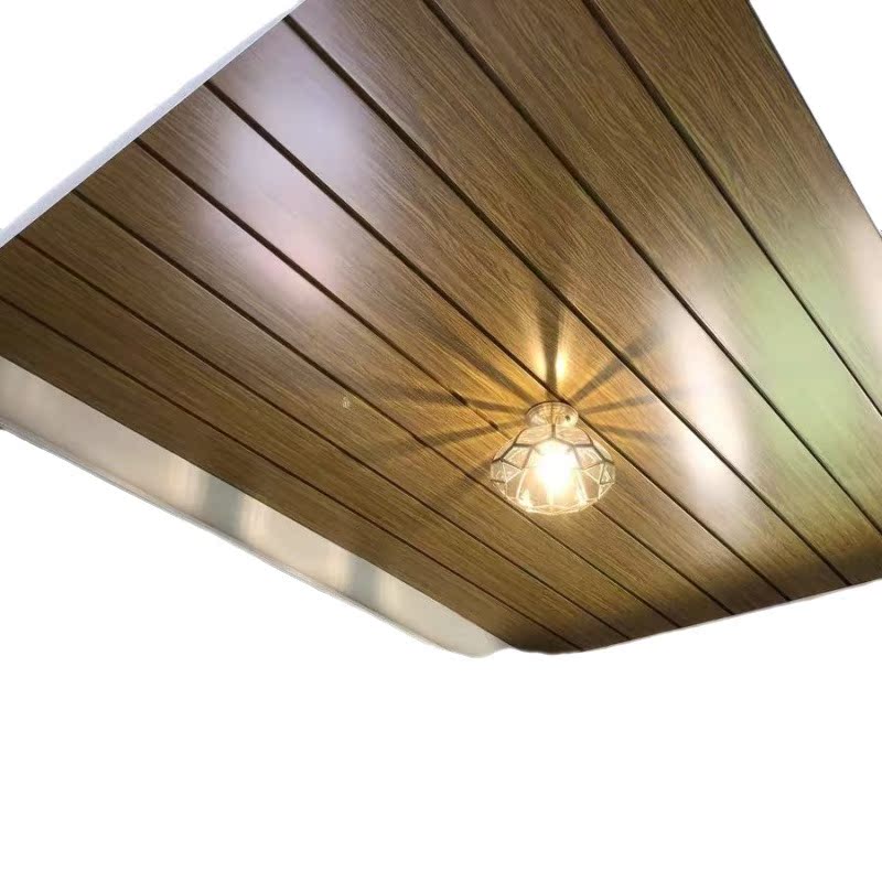 镜面铝扣板铝条扣仿木纹长条扣板美式抗客厅餐厅厨卫生台走廊吊顶