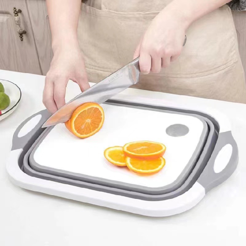 Three-in-One Multifunctional Folding Cutting Board Folding Plastic Cutting Board Sink Cutting Board Portable Folding Cutting Board Washing Basin