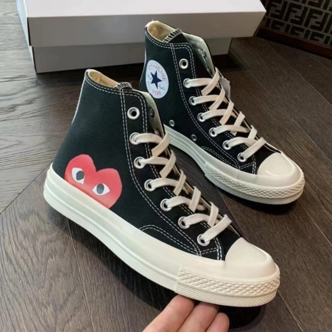 莆田鞋 美奇匡威川久保玲鞋1970s帆布鞋爱心大眼睛ins低帮男女鞋