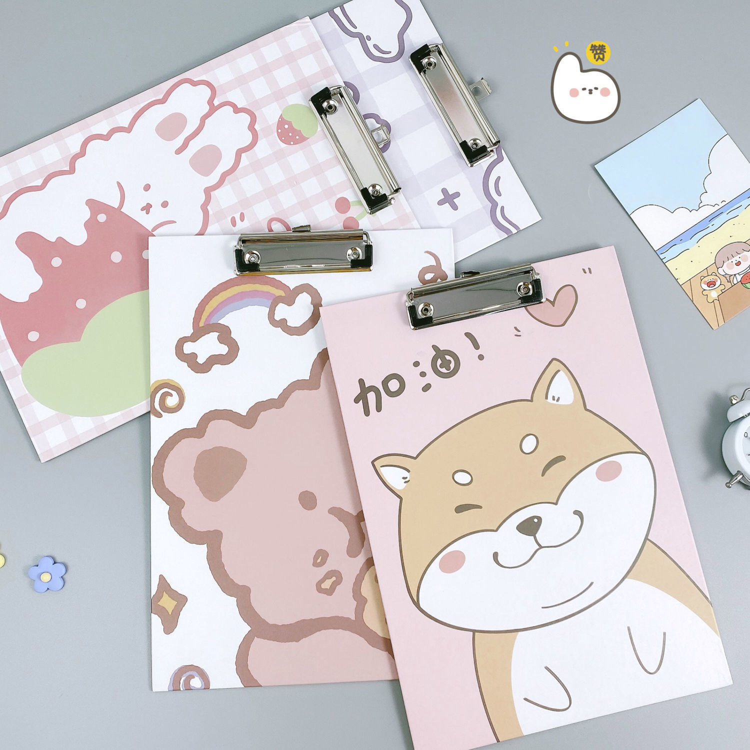 学生小清新简约试卷夹子文具资料板夹垫板夹票据夹板卡通a4文件夹学生