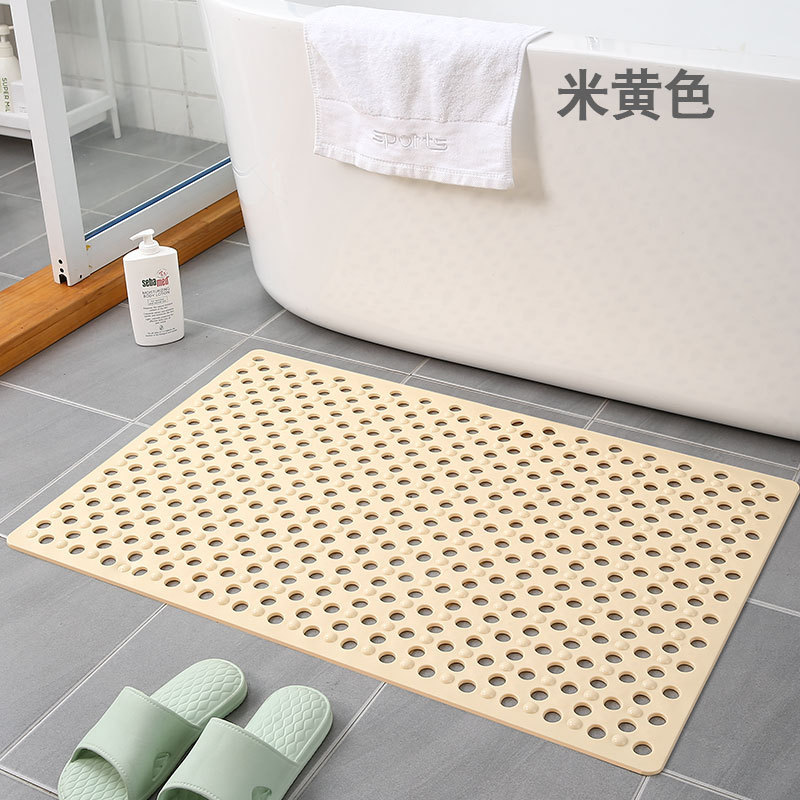 Square Non-Slip Mat Bathroom Mat Bath Drop-Resistant Environmentally Friendly Home Shower Room Suction Cup Floor Mat Bathroom Massage Foot Mat