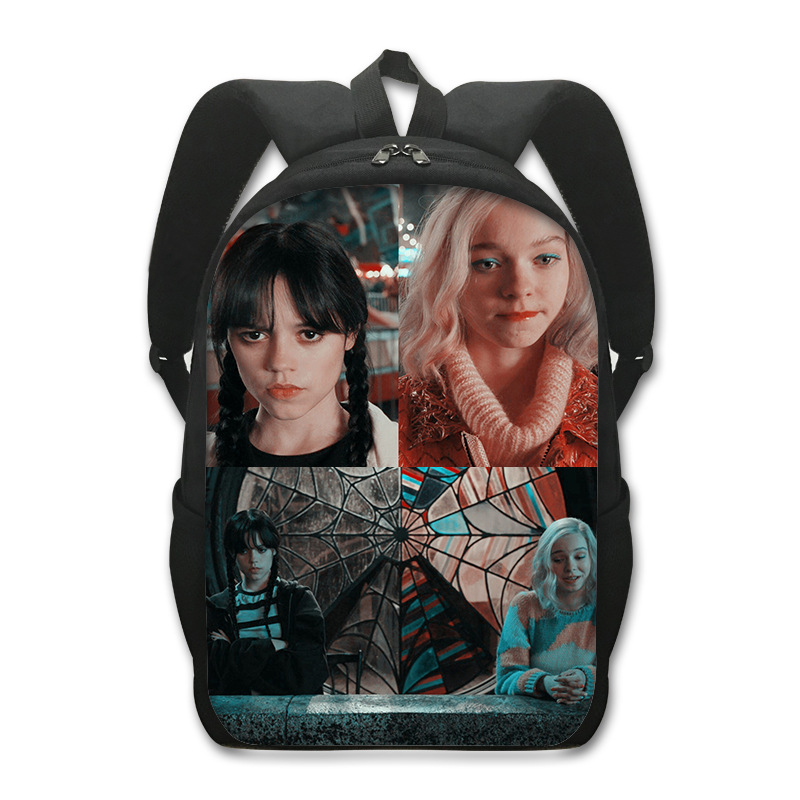 Wednesday Addams Primary School Student Schoolbag Polyester Creative Comfortable Backpack Wednesday Children's Computer Bag