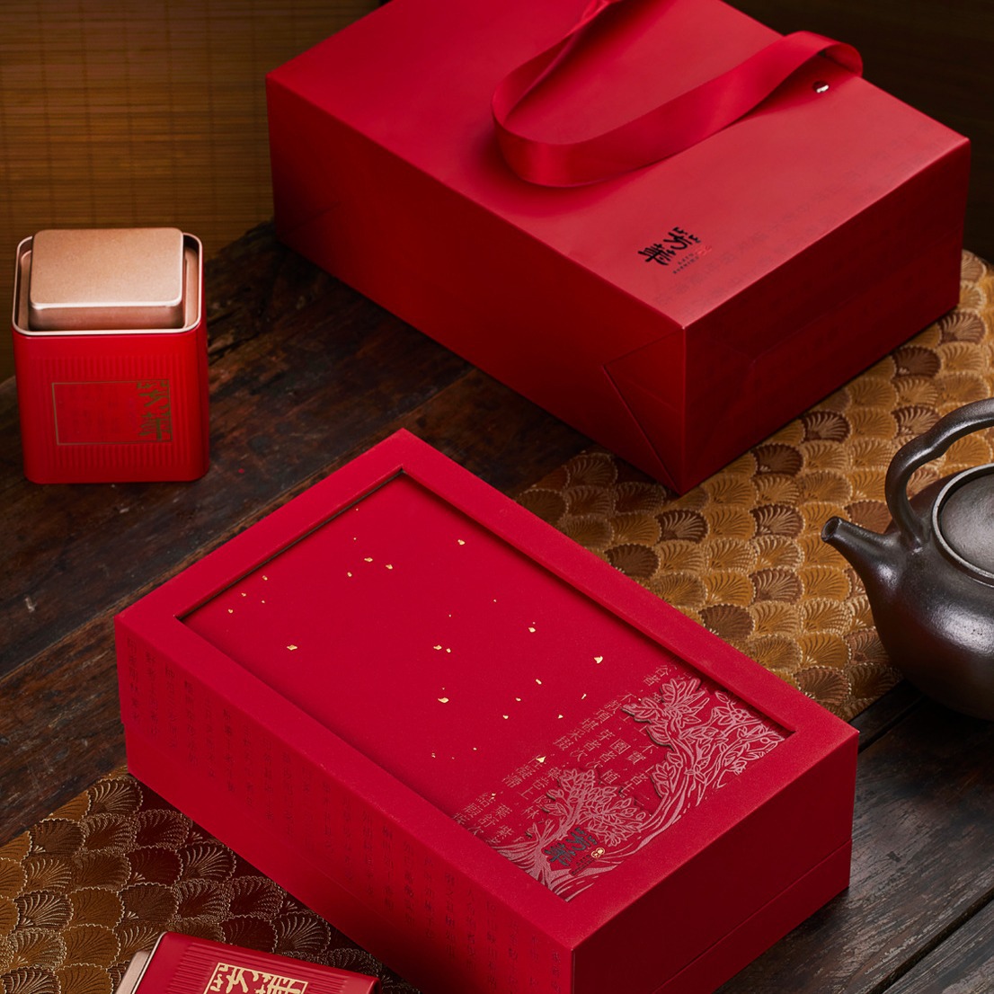 芳华2矮罐茶叶礼盒高档红茶绿茶白茶好茶礼家用便携储存干燥保存