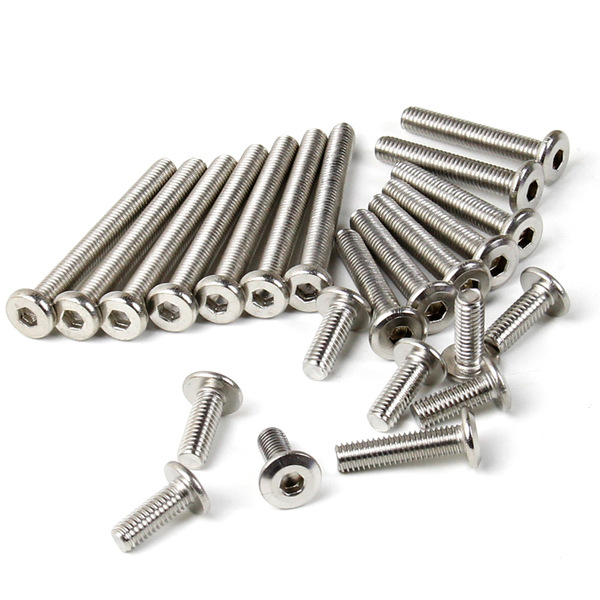 m6m8 201不锈钢内六角家具斜大平头内六角螺丝 圆头平头倒边机丝