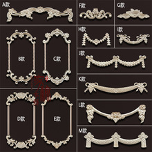 NK7M批发东阳木雕精雕角花欧式贴花实木家具花片门头柜子装饰花对