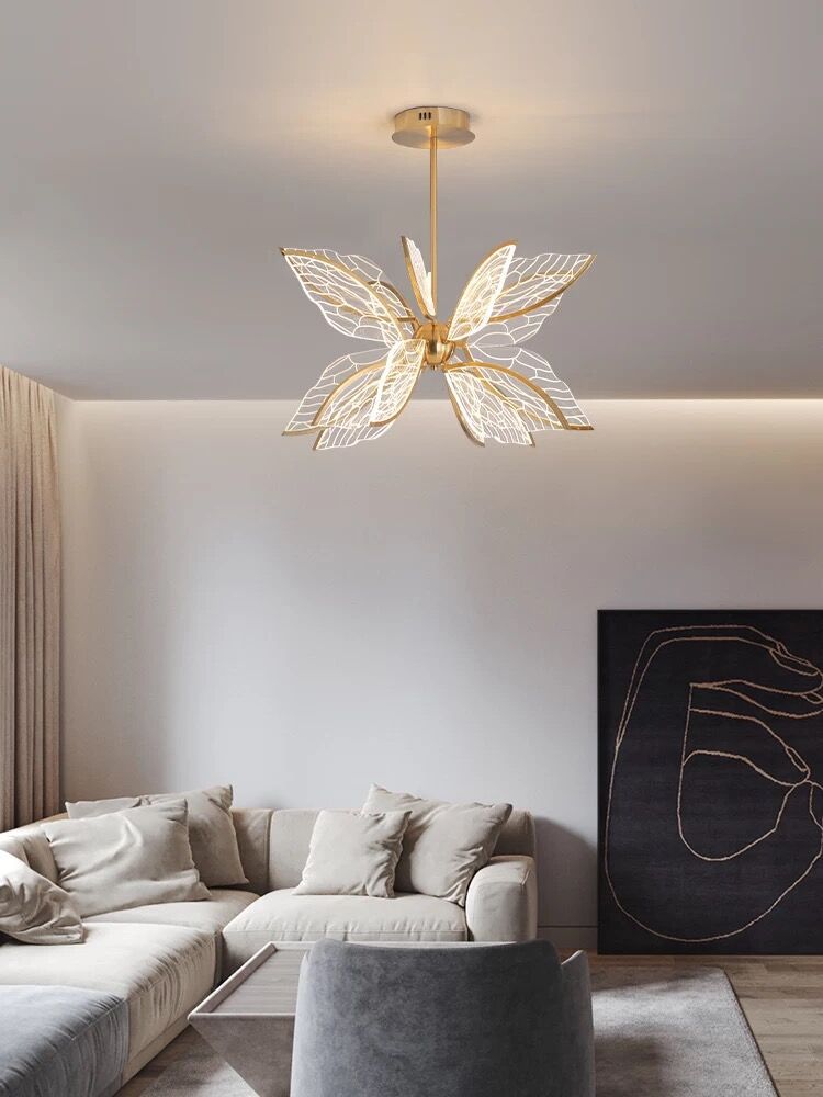 2021年新款客厅后现代蝴蝶翅膀吊灯ins网红艺术简约餐厅主卧室灯