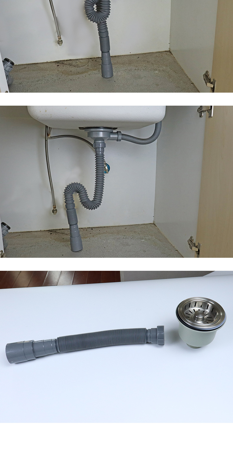 防臭面盆伸缩下水管菜盆台盆水池塑料软管落水管洗手盆脸盆下水器