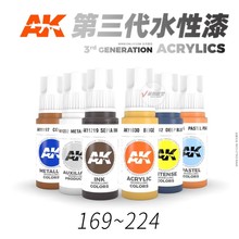 适用√ 手工 模型油漆 手涂上色用 第三代水性漆 17ML 11169-224