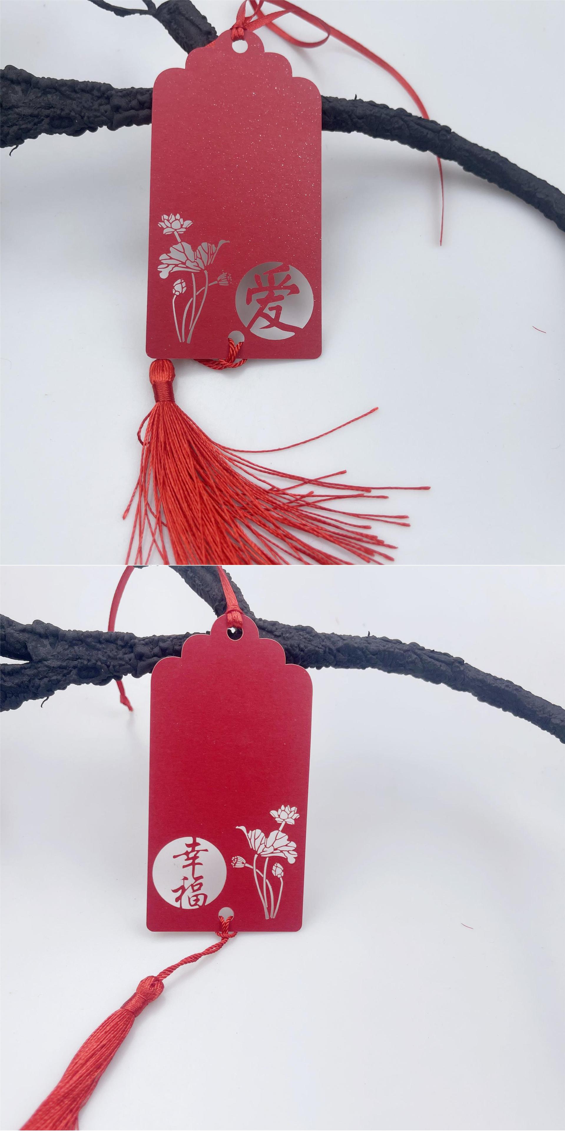 心愿卡悬挂新年许愿牌挂树祈福牌挂件节日活动装饰品挂卡挂饰