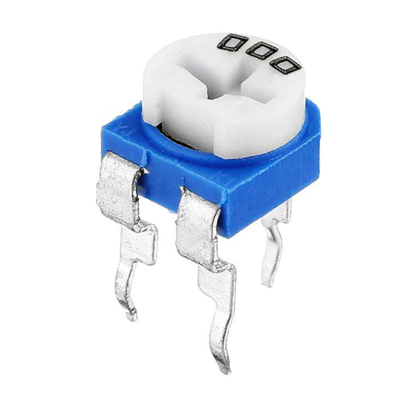 6mm微型碳膜电位器wh062a-50k旋转调节可变电阻503蓝白可调电位计
