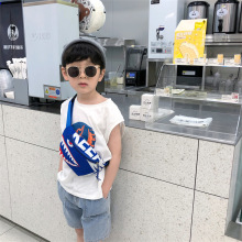 韩版儿童包包夏季新款配饰宝宝可爱腰包卡通小鲨鱼单肩斜挎包外贸
