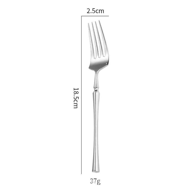 304 Stainless Steel Western Food Knife, Fork and Spoon Tableware Creative Solid Small Waist Steak Knife and Fork Restaurant Household Coffee Spoon