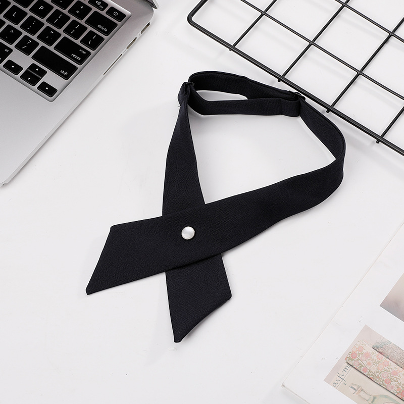 新款纯色十字交叉领结 学生jk制服工作服领结 男女士职业装领结