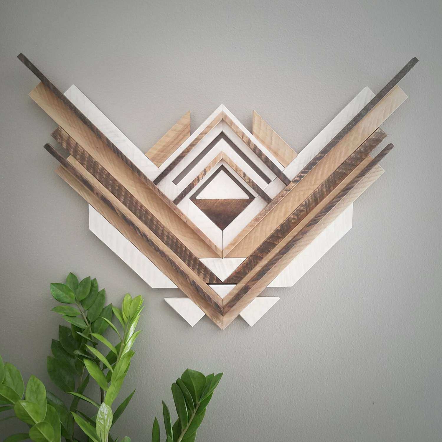 现代木制工艺品木工墙面艺术拼图厂家来图制作