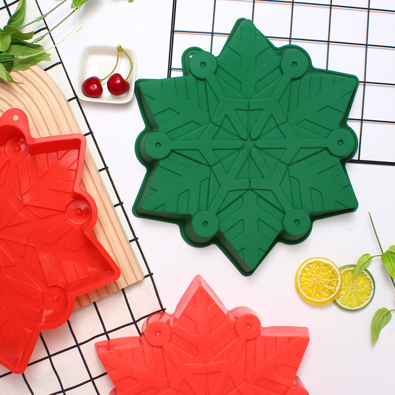 Christmas Series Silicone Snowflake Cake Mold DIY Food Grade Heatproof Baking Tools