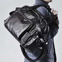 手提包英伦男士韩版单肩包大容量潮流斜挎包皮包旅行包百搭休闲