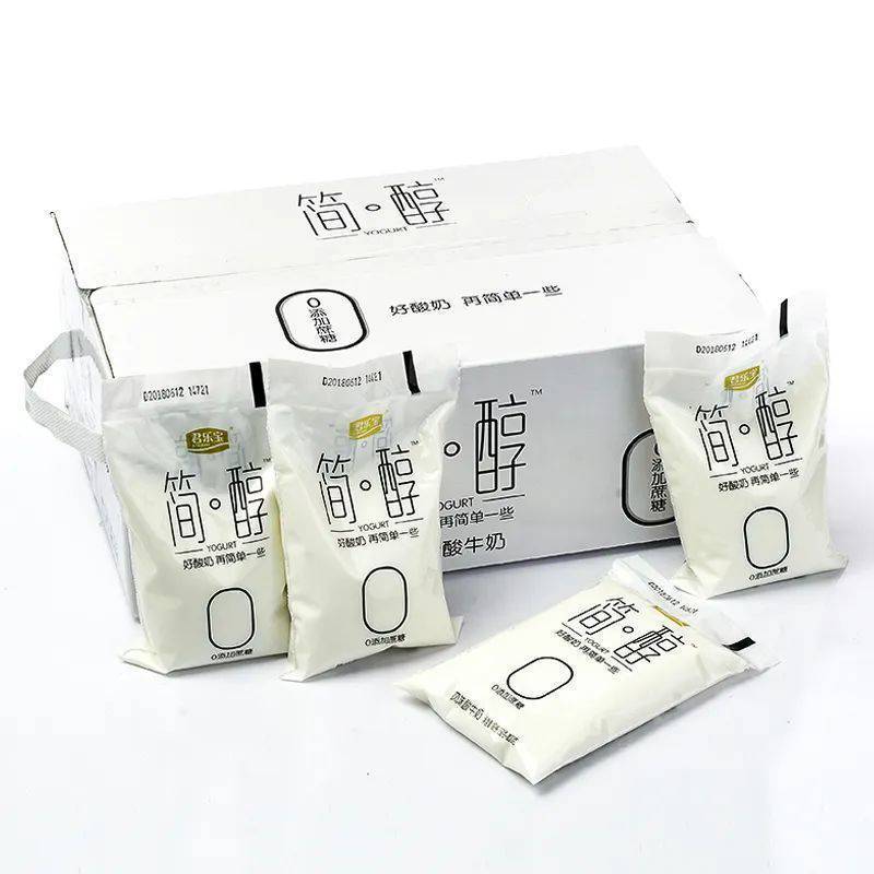 君乐宝简醇袋装酸奶蔗糖100g脱脂奶酸奶无糖0脂肪新日期-阿里巴巴