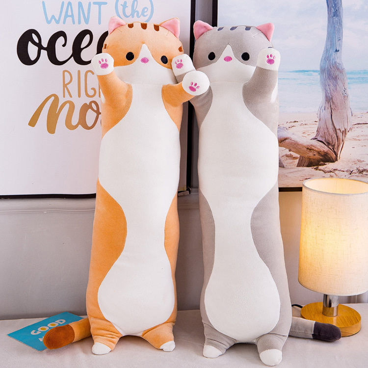 Cross-Border Large Cute Cat Pillow Doll Foreign Trade Sleeping Pillow Girl Gift Plush Toy Wholesale