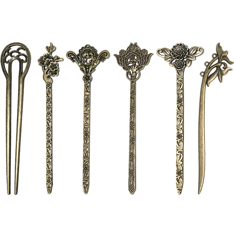 Factory Direct Sales Headdress Antique Alloy Hairpin/Hair Accessories DIY Handmade Hairpin Ornament Accessories Vintage Metal Ornament