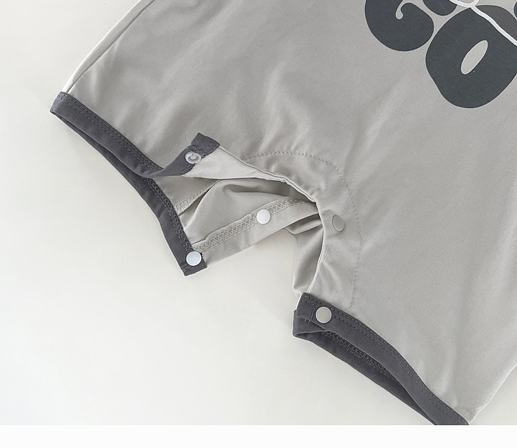 婴幼儿夏季薄款连体衣韩版男宝宝无袖背心字母凉快哈衣新生儿爬服详情26