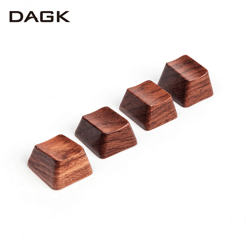 DAGK机械键盘键帽花梨木实木增补无刻空格键回车键方向键木头个性
