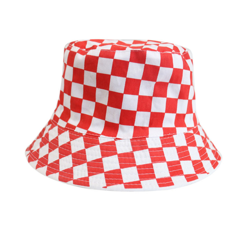 Korean Style Spring, Summer, Autumn Fashion Bucket Hat Plaid Cow Print Bucket Hat Women's Outdoor Sun Hat Sun Hat Sun Hat