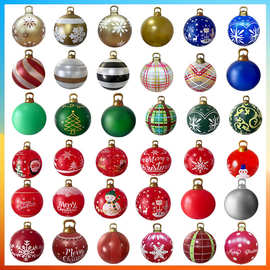 现货直供PVC充气圣诞球庭院装饰球吊球户外氛围布置场景圣诞气球